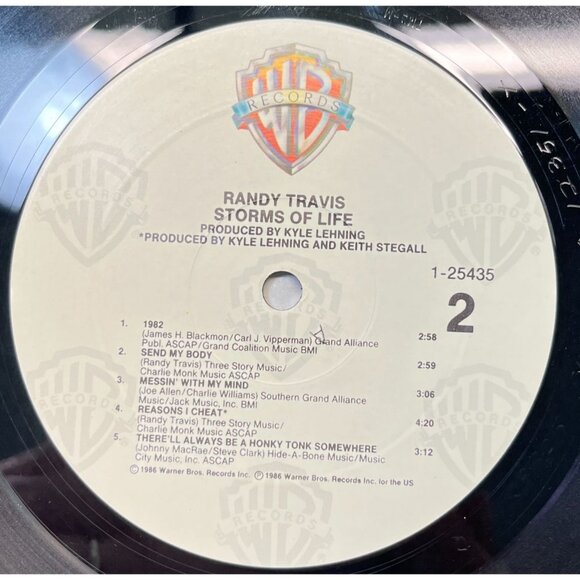 Randy Travis Storms Of Life Vinyl LP Country 1986 Warner Brothers 1-25435 - Picture 3 of 6